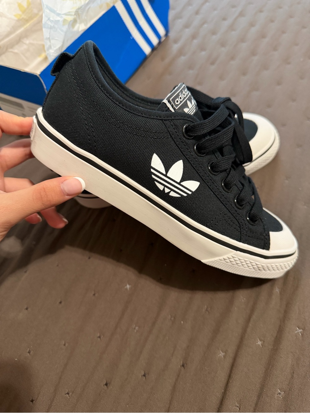 adidas Kids Black and White Low-Top Canvas Sneakers
